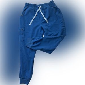 FIGS royal blue Zamora joggers, Large petite